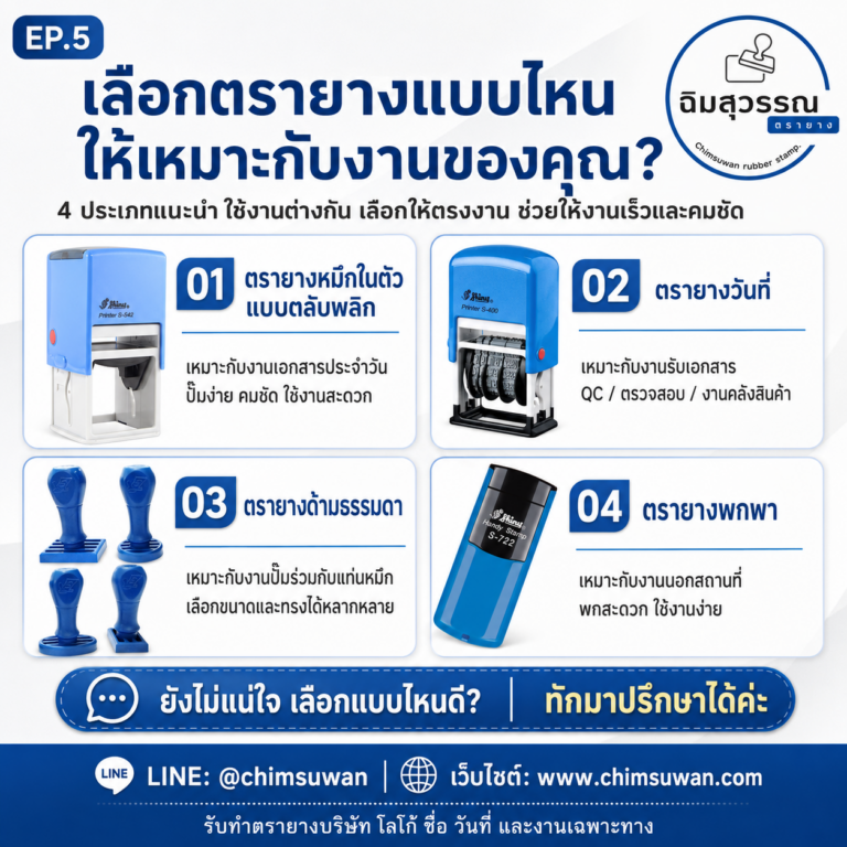 เลือกตรายางแบบไหนให้เหมาะกับงานของคุณ